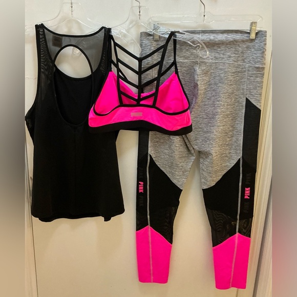 PINK Victoria's Secret Black and Pink Workout Set - Picture 5 of 5